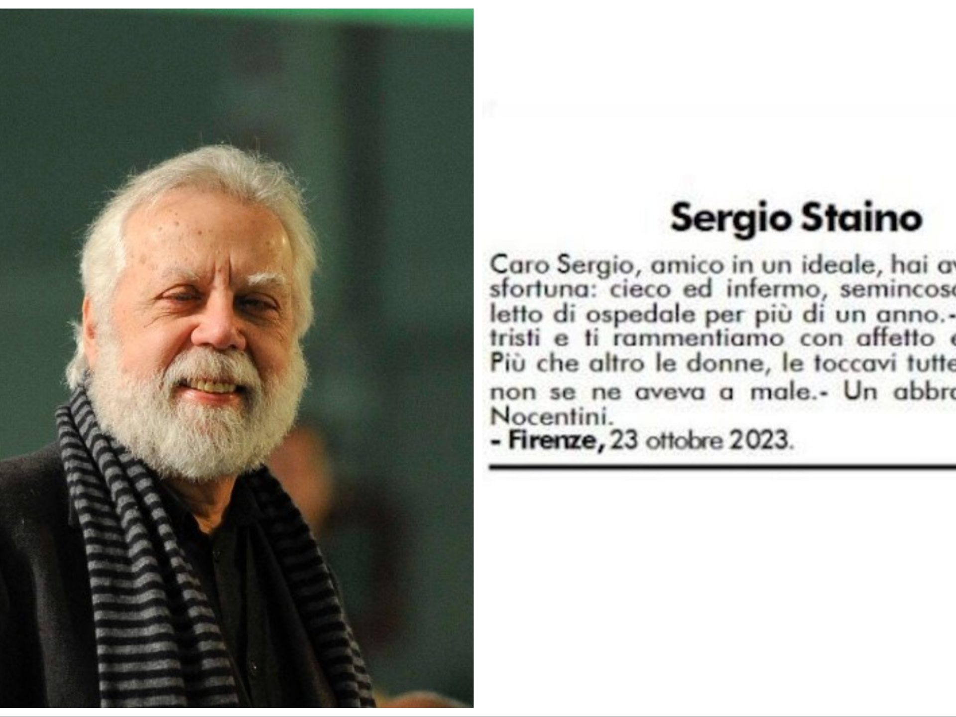 Sergio Staino e le toccatine alle donne: un necrologio scatena la polemica