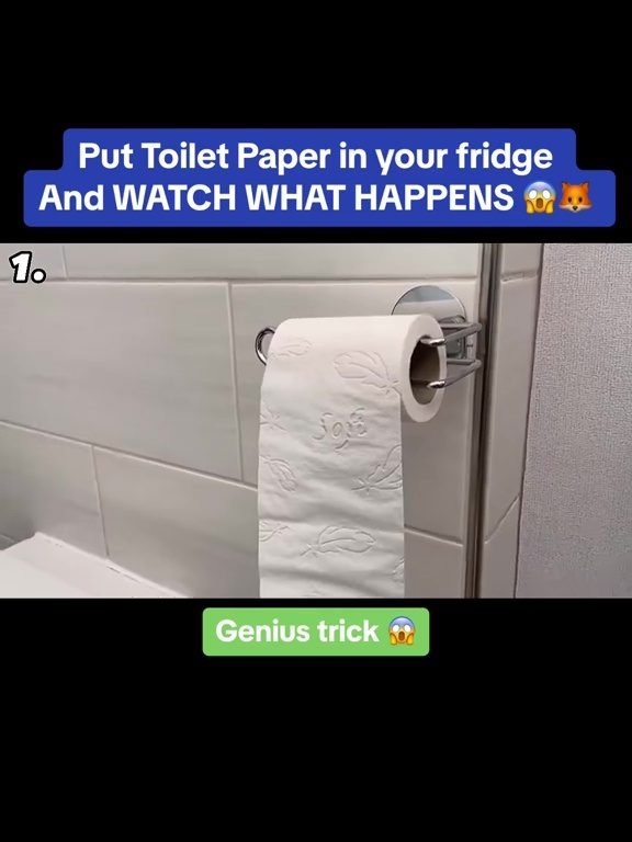 Toilettenpapier im Kühlschrank, der virale Trick, der die sozialen Medien verrückt macht