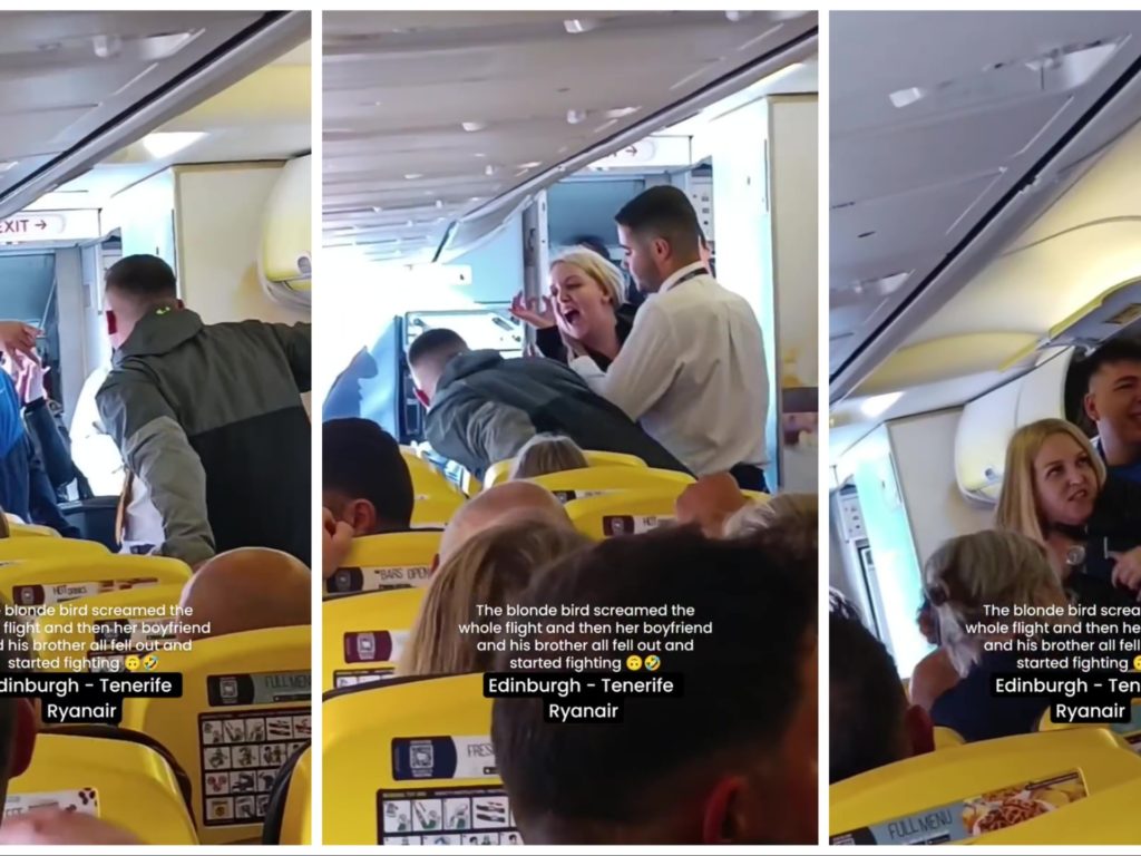 Cabezazos, gritos y puñetazos: la peor pelea en un avión se vuelve viral