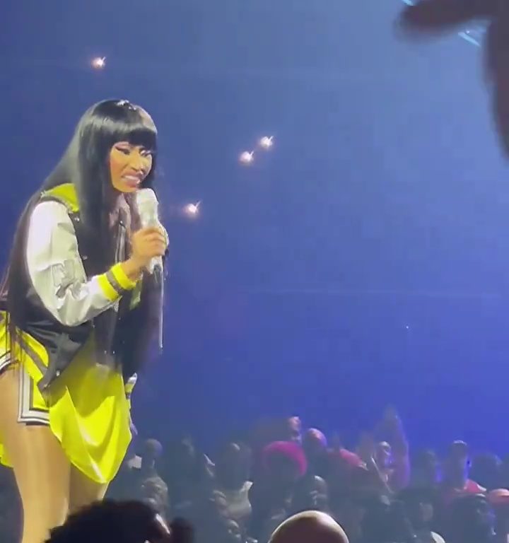 Nicki Minaj strappa il microfono a un fan e le scappa una poppa: delirio al concerto
