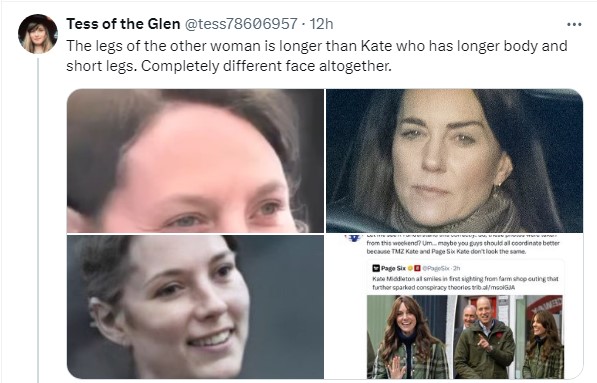 "No es Kate quien camina con William", la comparación de fotografías reaviva la tesis de la conspiración