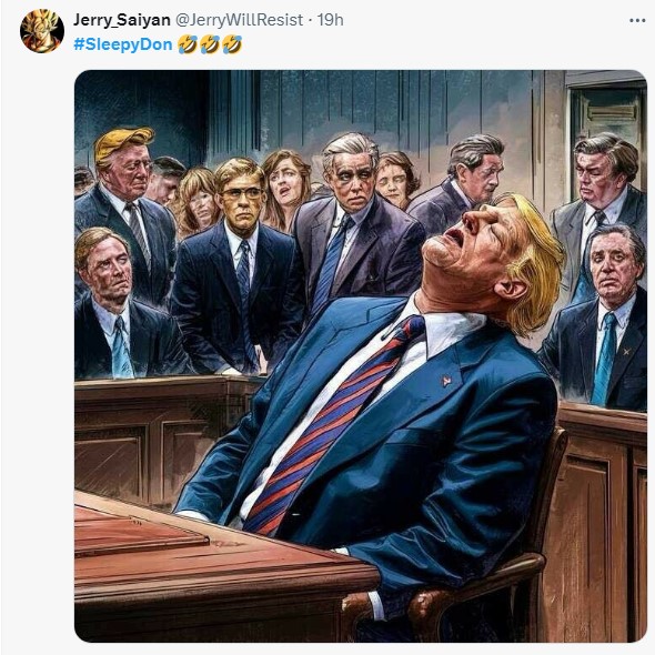 Donald Trump se queda dormido en la corte y se convierte en el meme del "Don somnoliento"