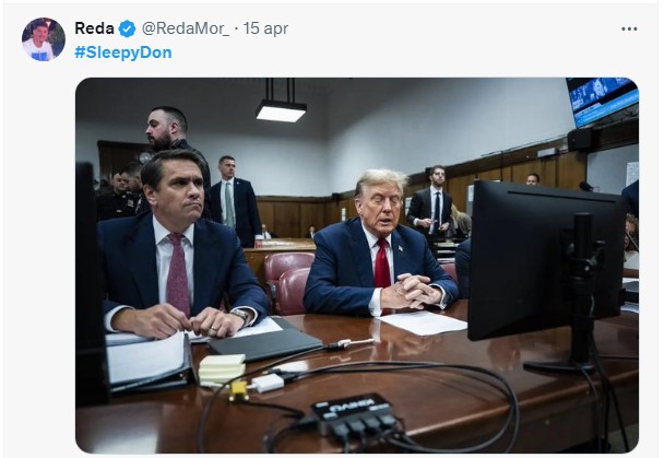 Donald Trump se queda dormido en la corte y se convierte en el meme del "Don somnoliento"