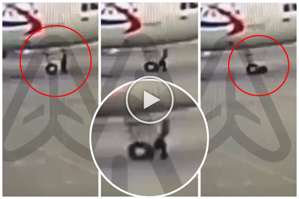 Avión de 77 toneladas le corta la pierna a un técnico en la pista: impactante vídeo