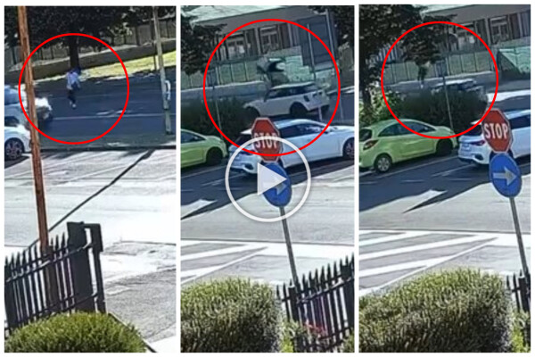 Er überquert die Straße und wird von Autos überfahren: schockierendes Video