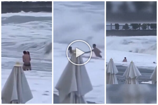 Bacia il fidanzato in spiaggia, onda anomala la uccide: video virale
