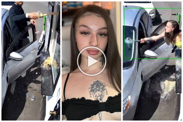 Barista in bikini aggredita da cliente, lei gli sfascia l'auto a martellate: video