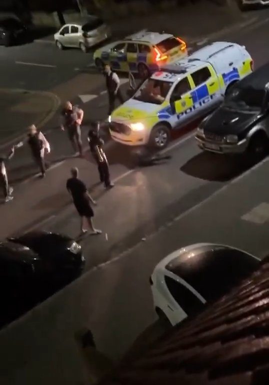 Verängstigtes Kalb wandert in die Stadt, Polizei rammt ihn fünfmal, um ihn aufzuhalten: schockierendes Video