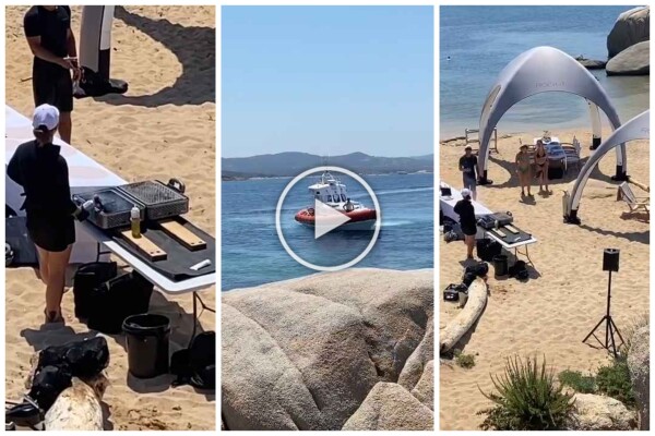 Festa illegale con barbecue di ricconi su spiaggia protetta in Sardegna: arriva la polizia