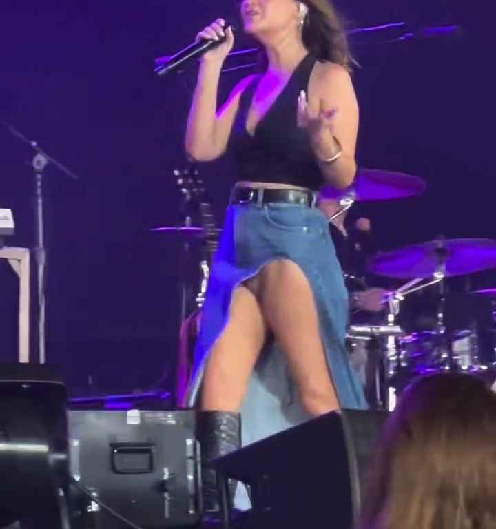 Metedura de pata en el escenario de Maren Morris, canta sin bragas y su video se vuelve viral