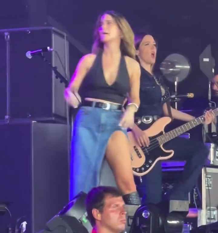 Metedura de pata en el escenario de Maren Morris, canta sin bragas y su video se vuelve viral