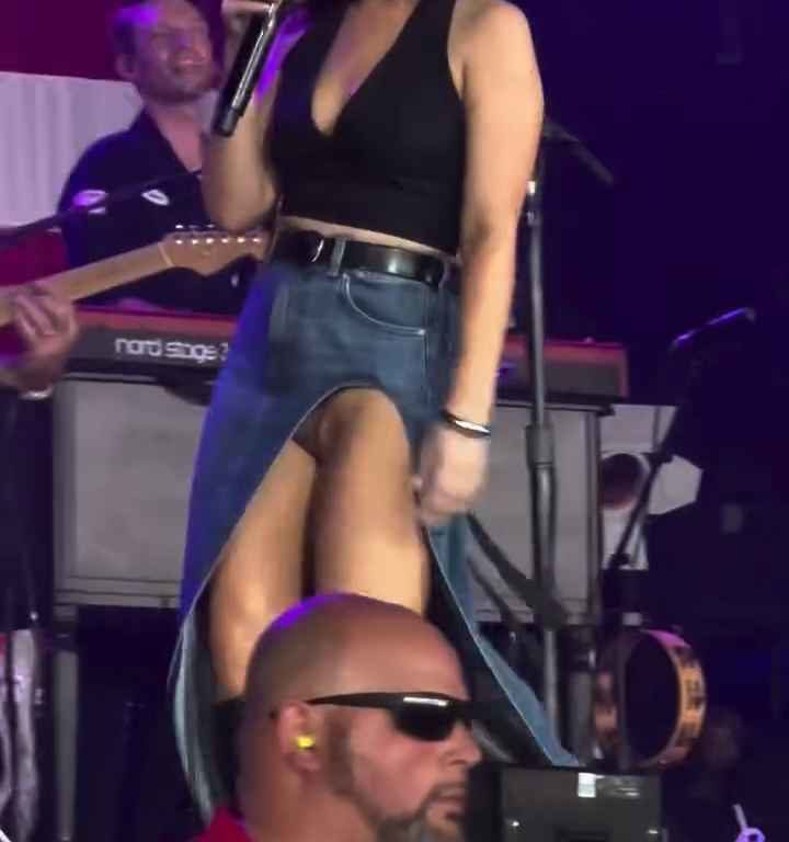 Metedura de pata en el escenario de Maren Morris, canta sin bragas y su video se vuelve viral