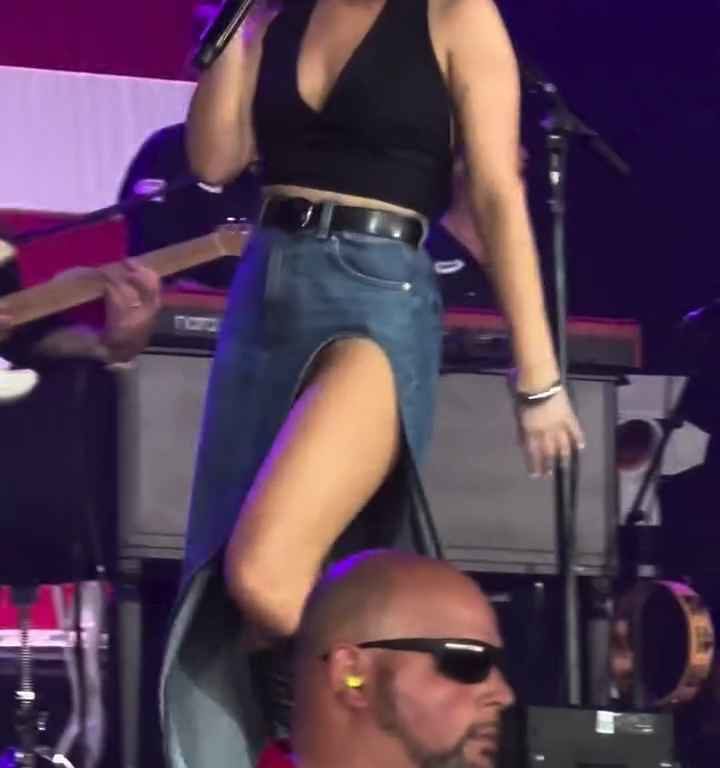 Metedura de pata en el escenario de Maren Morris, canta sin bragas y su video se vuelve viral