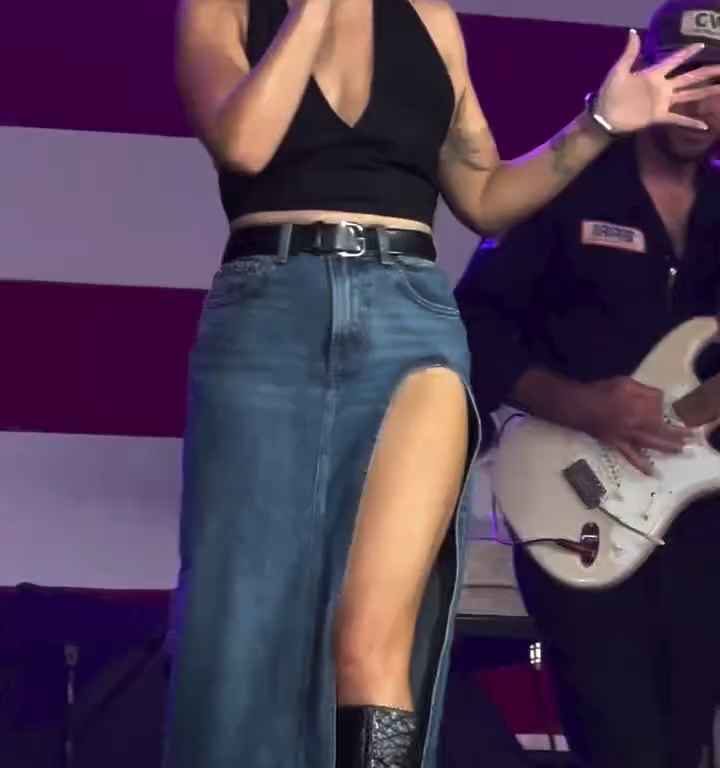 Metedura de pata en el escenario de Maren Morris, canta sin bragas y su video se vuelve viral