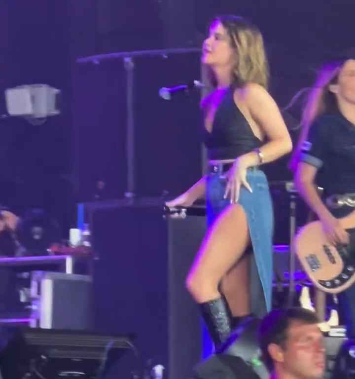 Metedura de pata en el escenario de Maren Morris, canta sin bragas y su video se vuelve viral