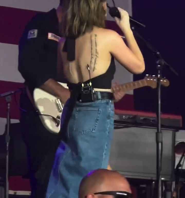 Metedura de pata en el escenario de Maren Morris, canta sin bragas y su video se vuelve viral