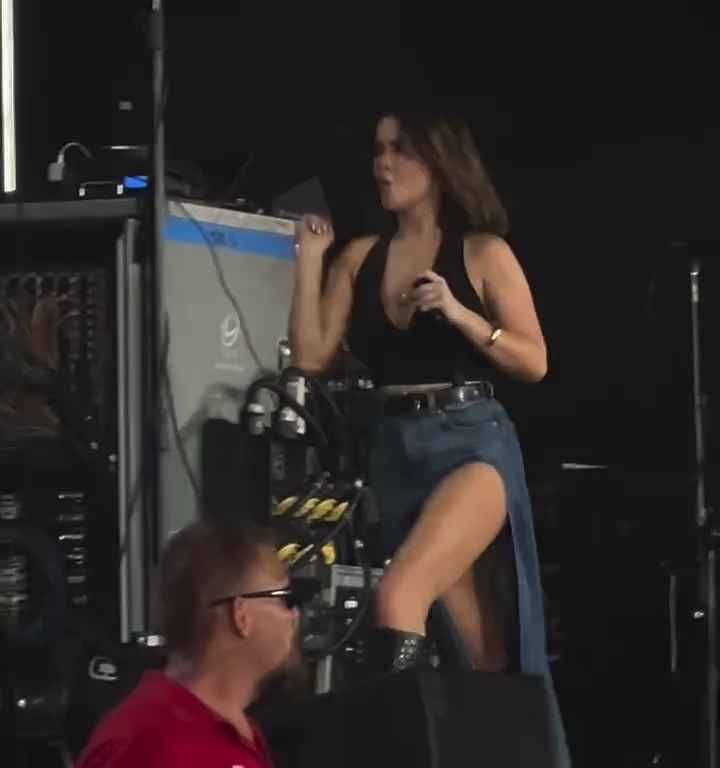 Metedura de pata en el escenario de Maren Morris, canta sin bragas y su video se vuelve viral