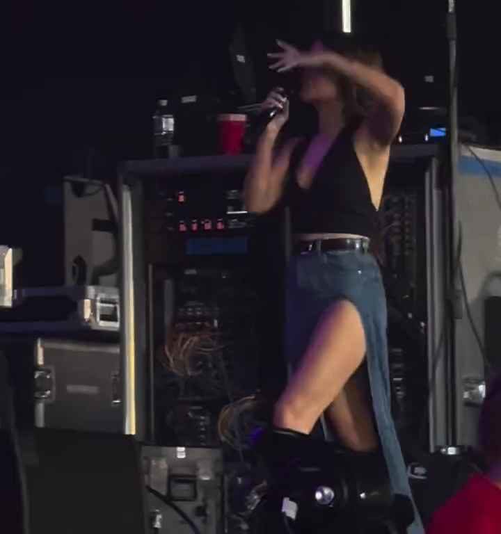 Metedura de pata en el escenario de Maren Morris, canta sin bragas y su video se vuelve viral