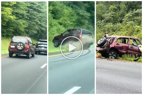 Un conducteur en colère tente de dépasser "tout-terrain" sur l'autoroute et détruit la voiture : vidéo choquante