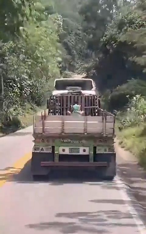 Un couple de clandestins dans un camion surpris en train de faire l'amour : une dashcam les filme