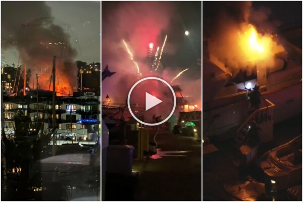 Yacht carico di fuochi d'artificio esplode e affonda: video